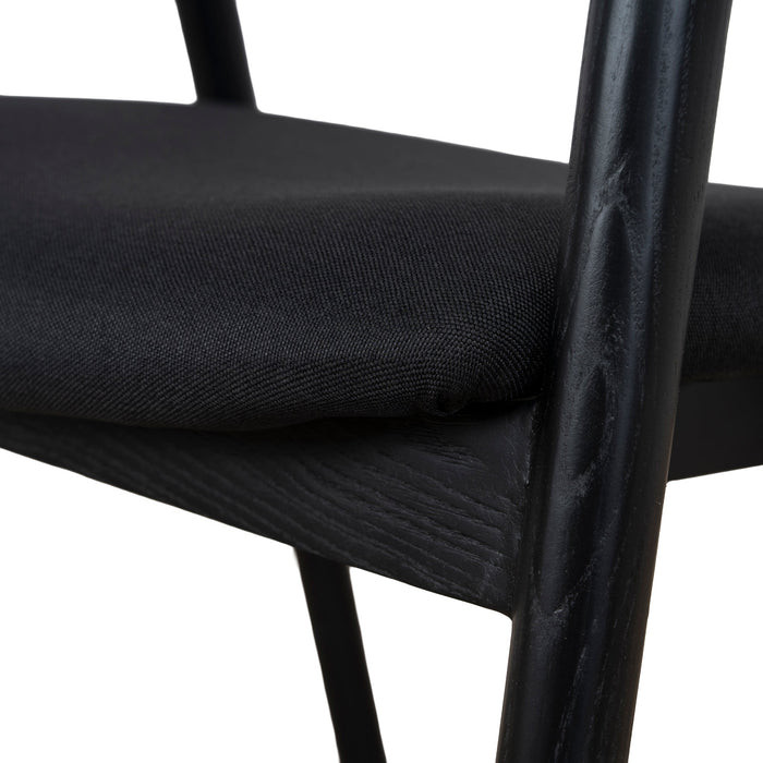 Set of 2 - Rowan Dining Chair - Full Black