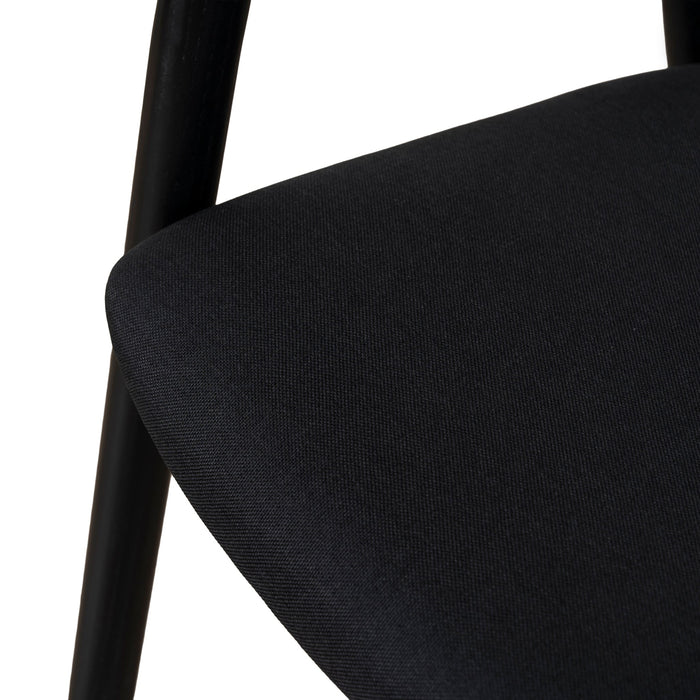 Set of 2 - Rowan Dining Chair - Full Black