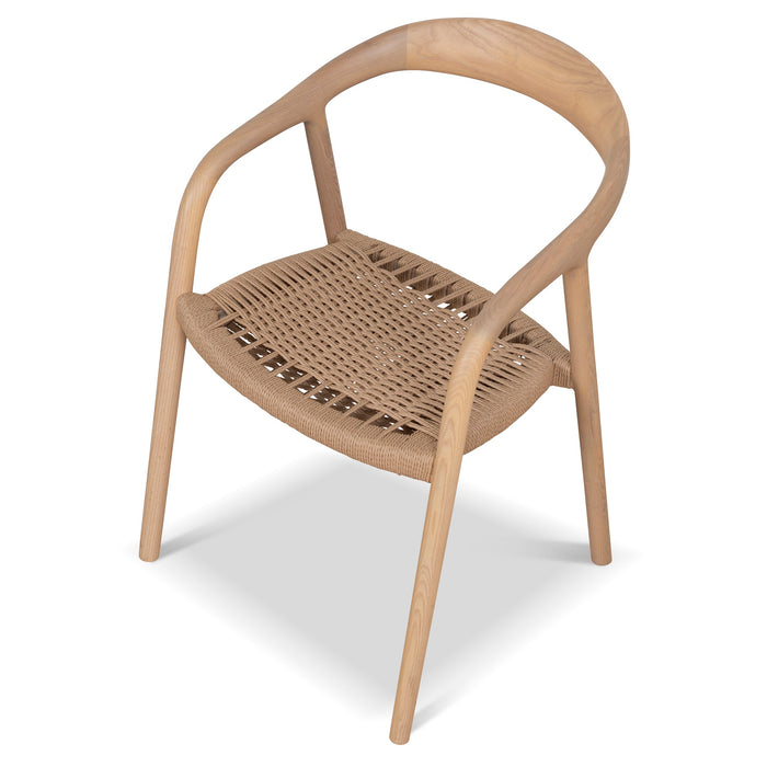 Set of 2 - Rowan Rattan Dining Chair - Natural