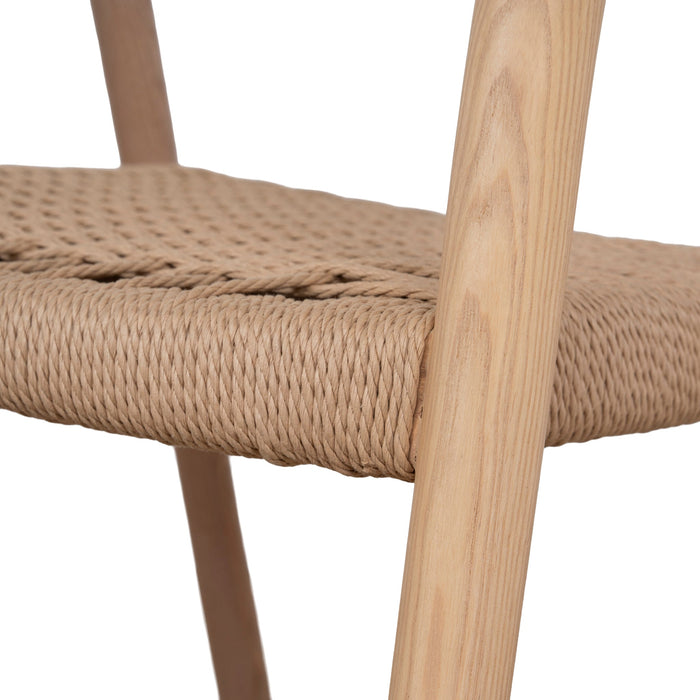 Set of 2 - Rowan Rattan Dining Chair - Natural
