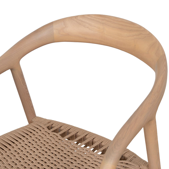 Set of 2 - Rowan Rattan Dining Chair - Natural