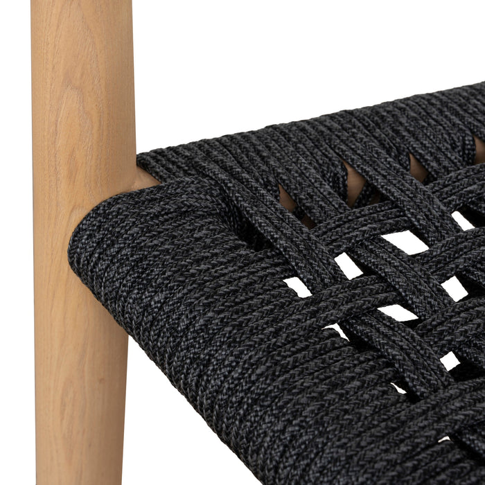 Set of 2 - Renley Natural Dining Chair - Naxos Charcoal Rope
