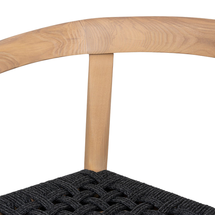 Set of 2 - Renley Natural Dining Chair - Naxos Charcoal Rope