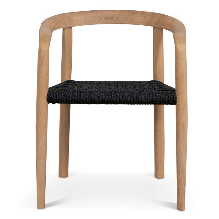 Set of 2 - Renley Natural Dining Chair - Naxos Charcoal Rope