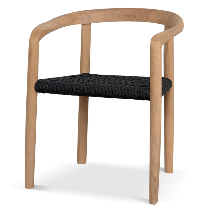 Set of 2 - Renley Natural Dining Chair - Naxos Charcoal Rope