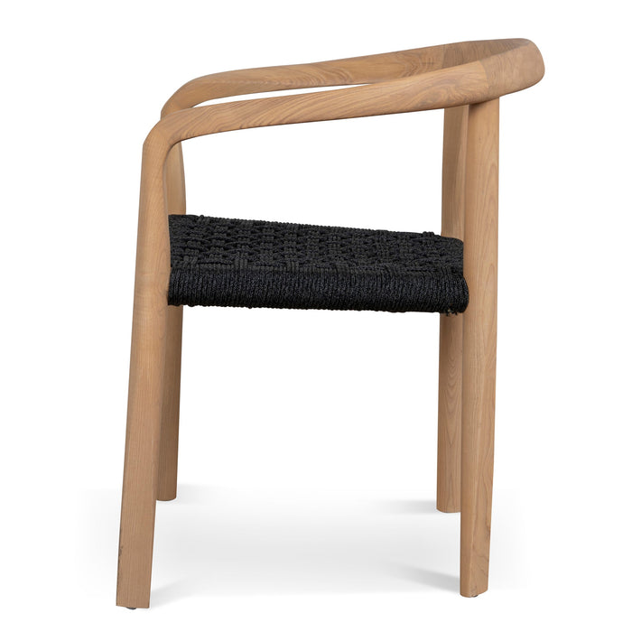 Set of 2 - Renley Natural Dining Chair - Naxos Charcoal Rope