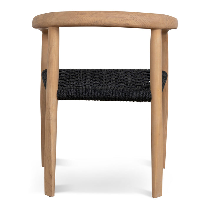 Set of 2 - Renley Natural Dining Chair - Naxos Charcoal Rope