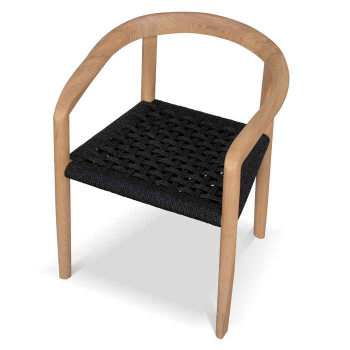 Set of 2 - Renley Natural Dining Chair - Naxos Charcoal Rope