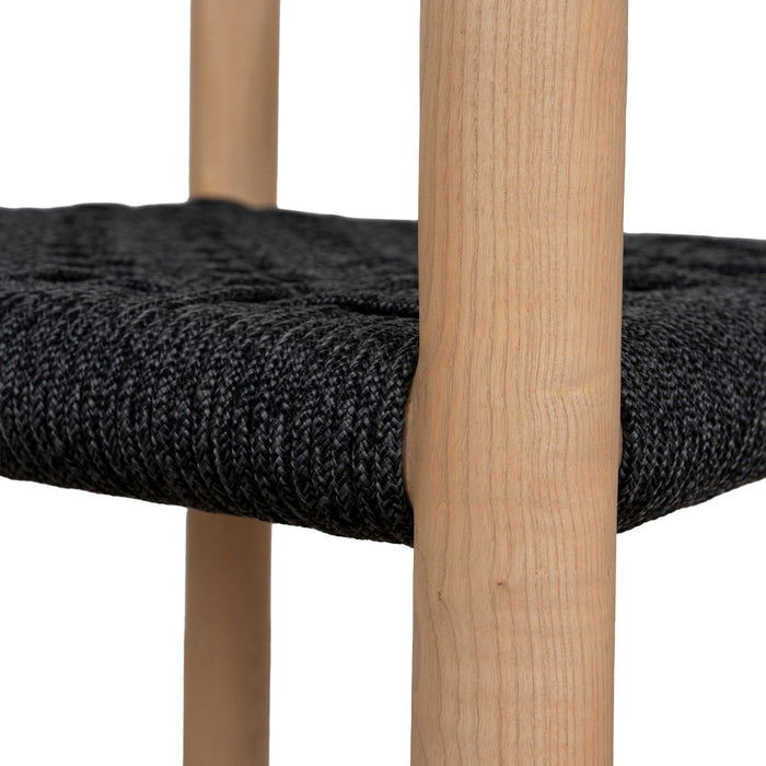 Set of 2 - Renley Natural Dining Chair - Naxos Charcoal Rope