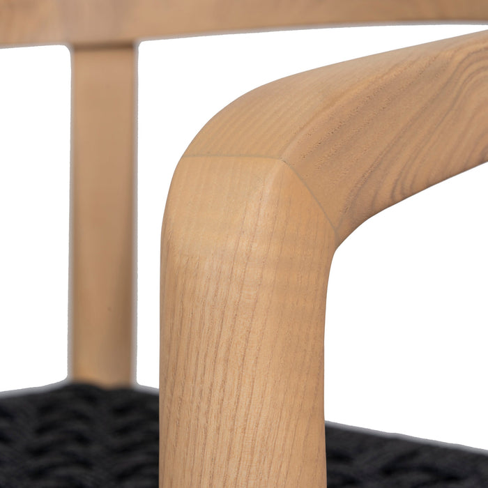 Set of 2 - Renley Natural Dining Chair - Naxos Charcoal Rope