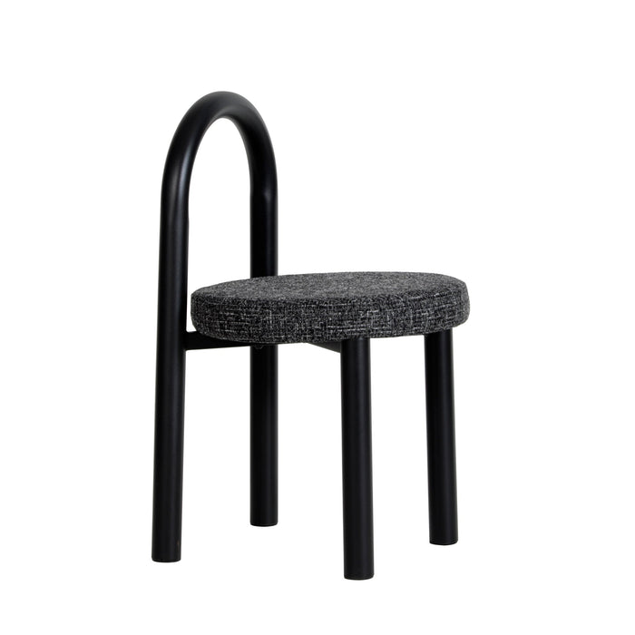 Set of 2 - Luzia Black Dining Chair - Field Charcoal