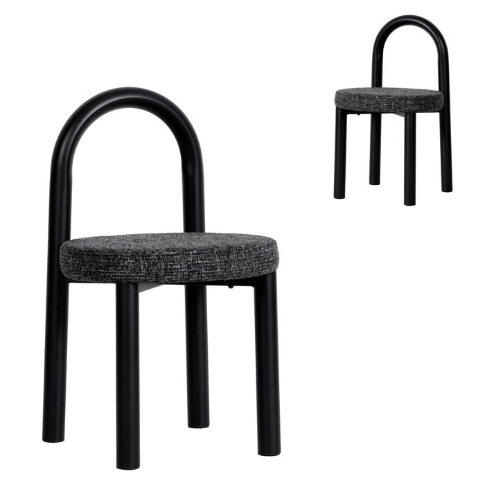 Black Dining Chair - Field Charcoal (Set of 2)