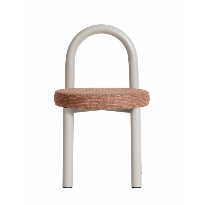Set of 2 - Luzia Light Grey Dining Chair - Russet Brown