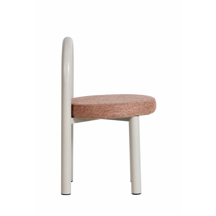 Set of 2 - Luzia Light Grey Dining Chair - Russet Brown