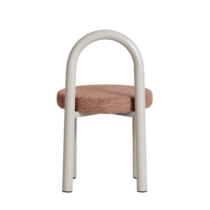 Set of 2 - Luzia Light Grey Dining Chair - Russet Brown