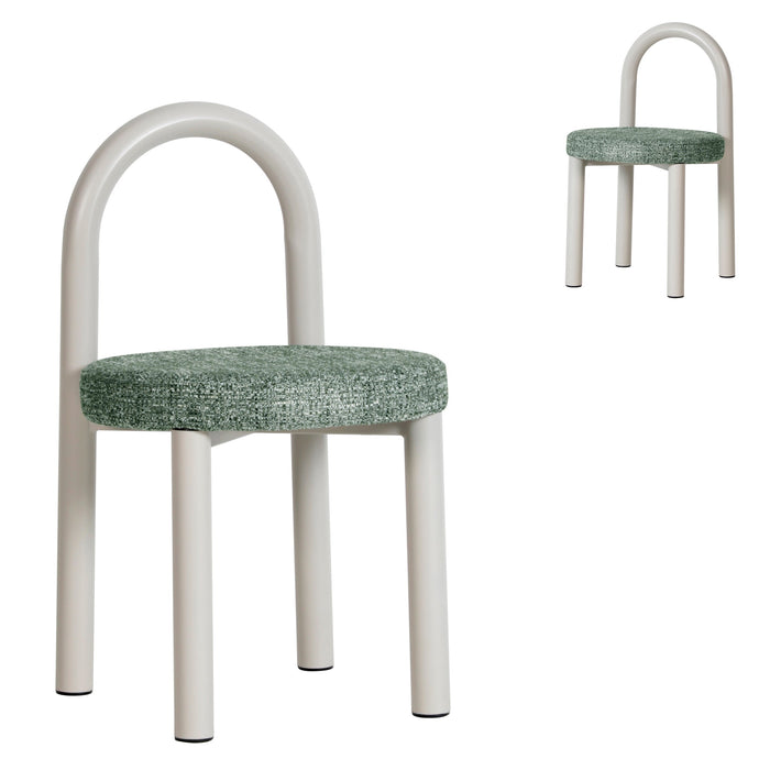 Light Grey Dining Chair - Spring Green (Set of 2)