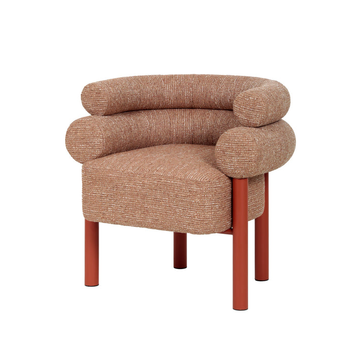 Yara Sandy Red Armchair - Russet Brown