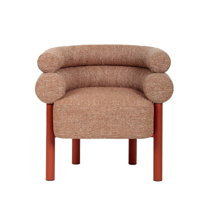 Yara Sandy Red Armchair - Russet Brown