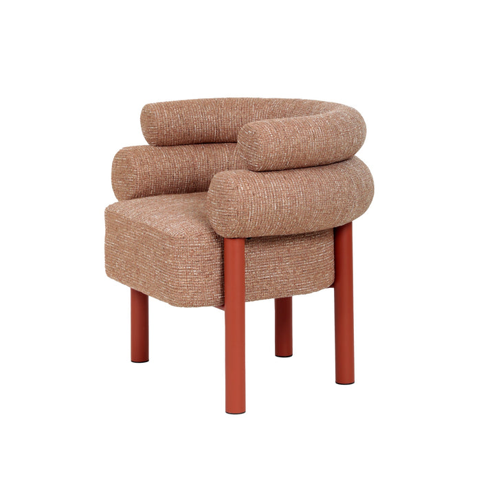 Yara Sandy Red Armchair - Russet Brown