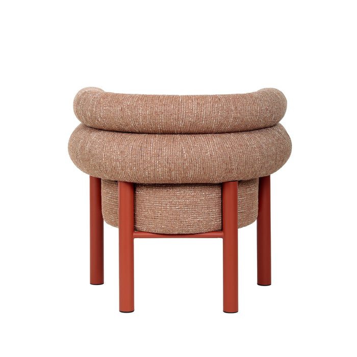 Yara Sandy Red Armchair - Russet Brown