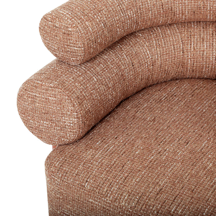 Yara Sandy Red Armchair - Russet Brown