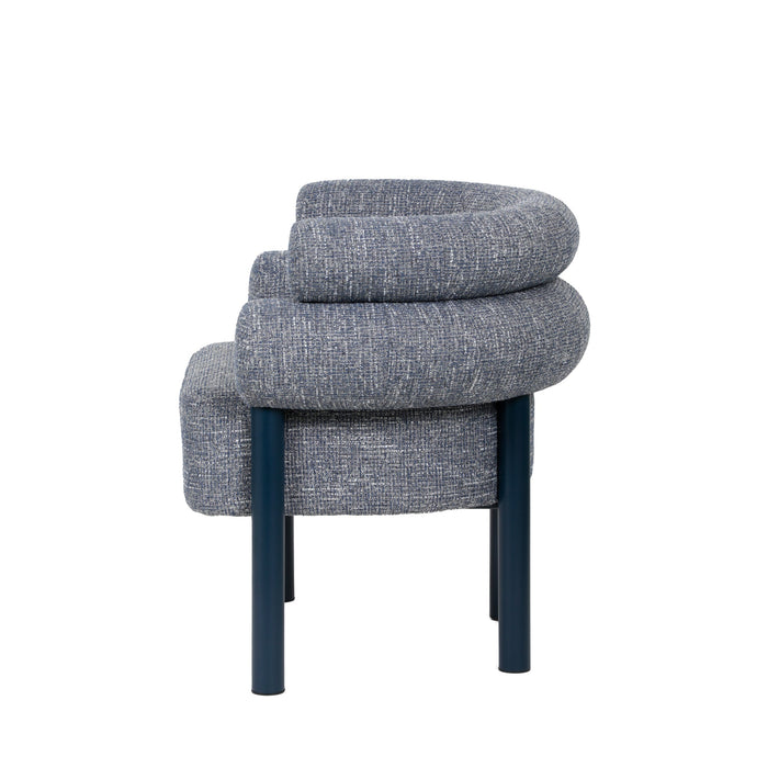 Yara Navy Armchair - Prussian Blue