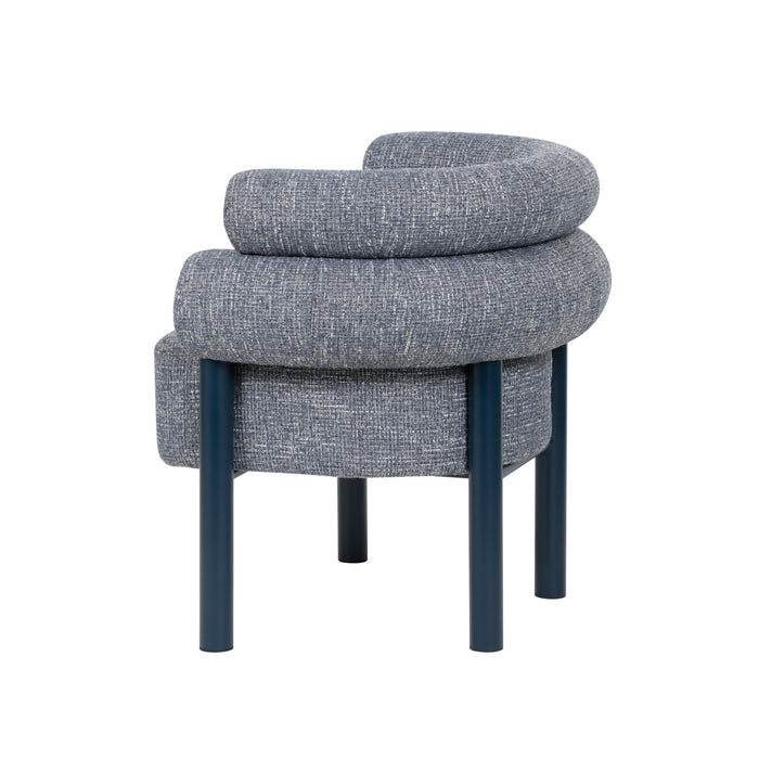 Yara Navy Armchair - Prussian Blue
