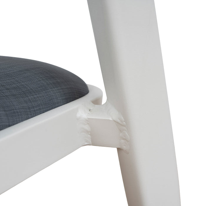 Set of 2 - Marzella Sand White Outdoor Dining Chair - Grey