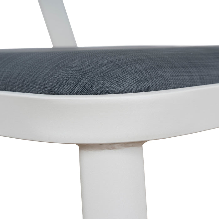 Set of 2 - Marzella Sand White Outdoor Dining Chair - Grey