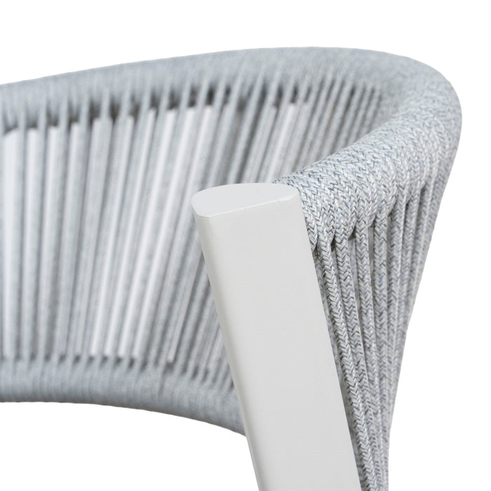Set of 2 - Marzella Sand White Outdoor Dining Chair - Grey