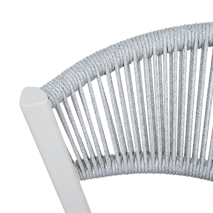 Set of 2 - Marzella Sand White Outdoor Dining Chair - Grey