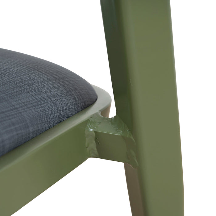 Set of 2 - Marzella Army Green Outdoor Dining Chair - Grey