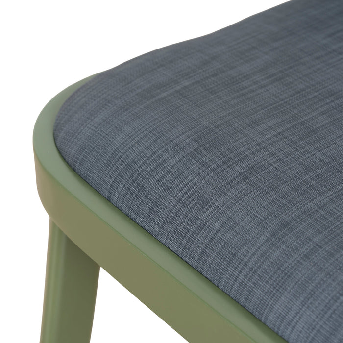 Set of 2 - Marzella Army Green Outdoor Dining Chair - Grey