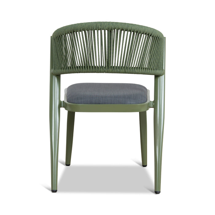 Army Green Outdoor Dining Chair - Grey (Set of 2)