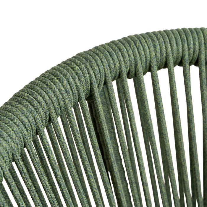 Set of 2 - Marzella Army Green Outdoor Dining Chair - Grey