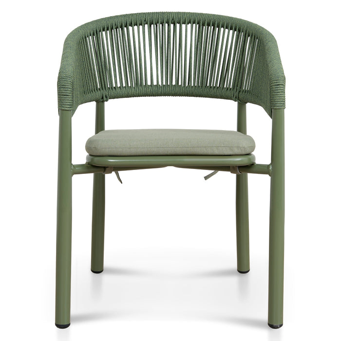 Set of 2 - Gonzalo Outdoor Dining Chair - Army Green