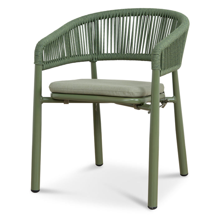 Set of 2 - Gonzalo Outdoor Dining Chair - Army Green