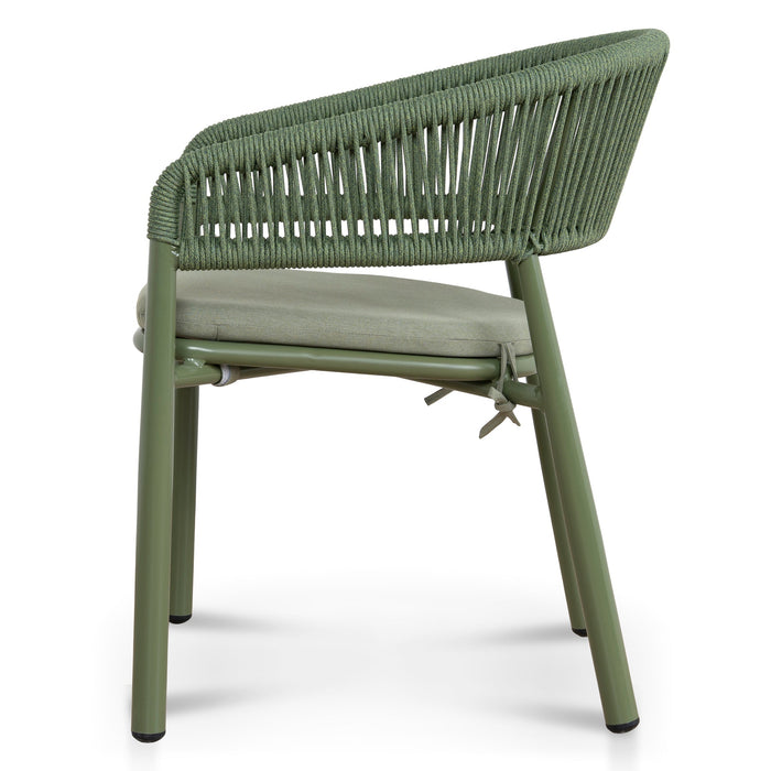 Set of 2 - Gonzalo Outdoor Dining Chair - Army Green