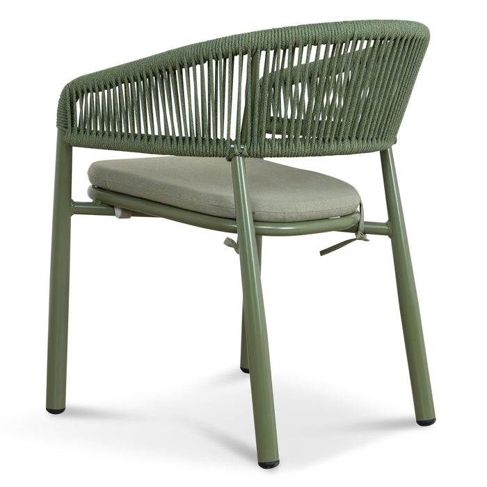 Set of 2 - Gonzalo Outdoor Dining Chair - Army Green