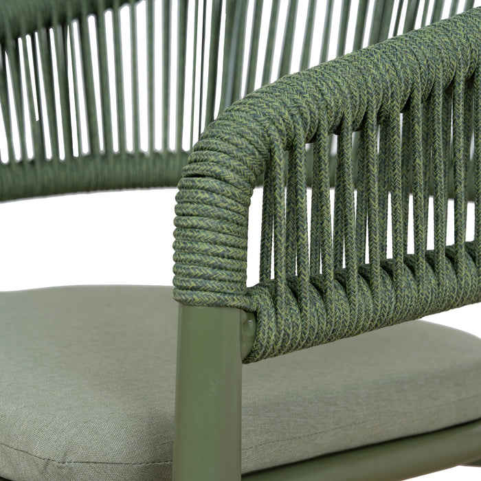 Set of 2 - Gonzalo Outdoor Dining Chair - Army Green