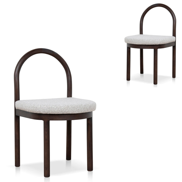 Set of 2 - Adir Brown Dining Chair - Clay Grey