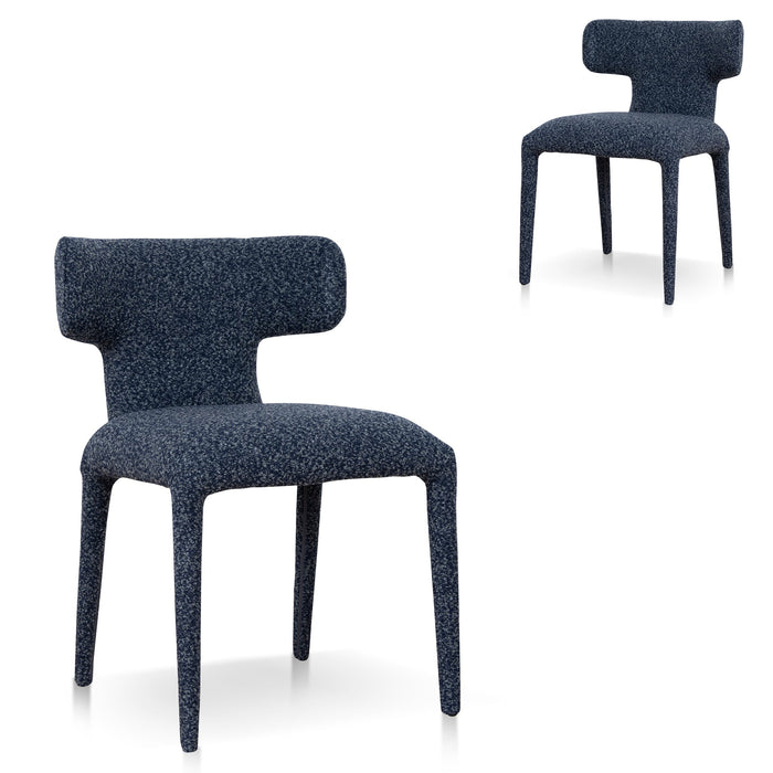 Set of 2 - Solenne Dining Chair - Midnight Blue