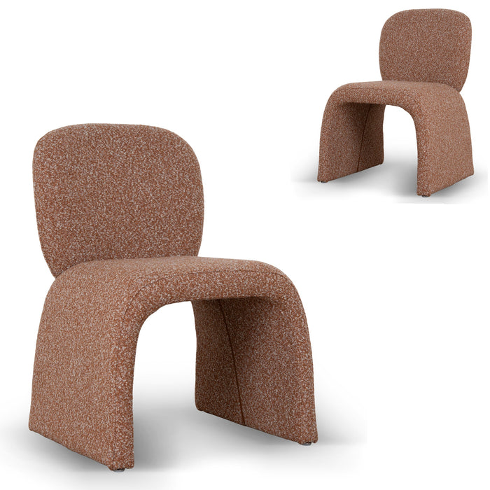 Set of 2 - Ardelle Dining Chair - Terracotta Brown