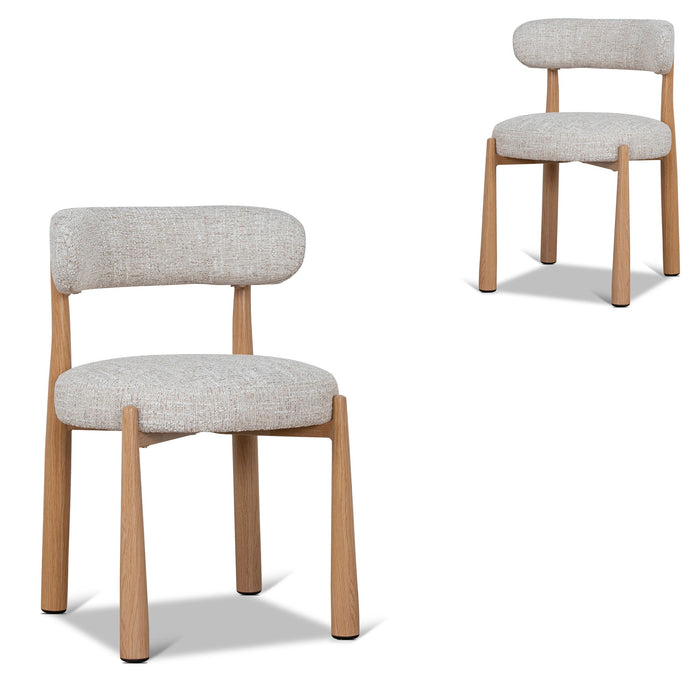 Natural Dining Chair - Pale Beige (Set of 2)