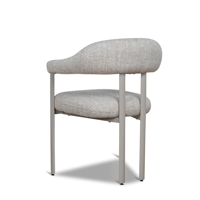 Set of 2 - Norrin Cream Dining Chair - Pale Beige