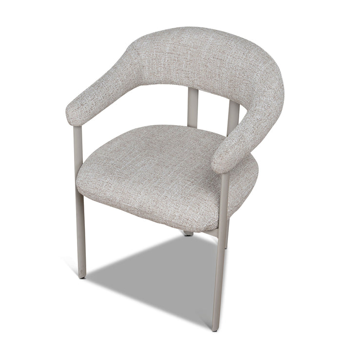Set of 2 - Norrin Cream Dining Chair - Pale Beige