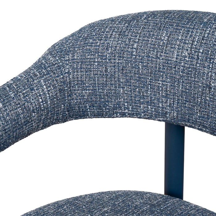 Set of 2 - Norrin Blue Sand Dining Chair - Prussian Blue
