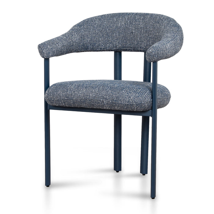Set of 2 - Norrin Blue Sand Dining Chair - Prussian Blue