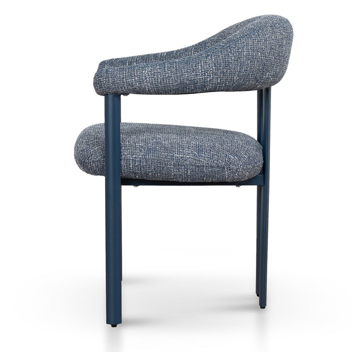 Set of 2 - Norrin Blue Sand Dining Chair - Prussian Blue