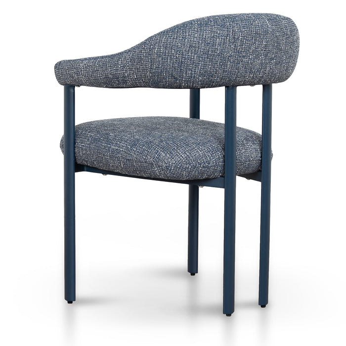 Set of 2 - Norrin Blue Sand Dining Chair - Prussian Blue